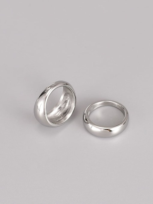 A TEEM Titanium Steel Round Minimalist Band Ring 1
