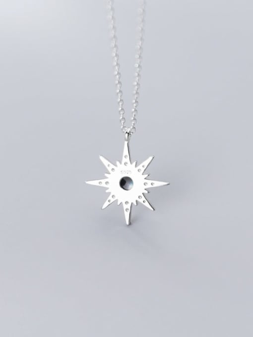 Rosh 925 Sterling Silver Cubic Zirconia Star Dainty Necklace 3