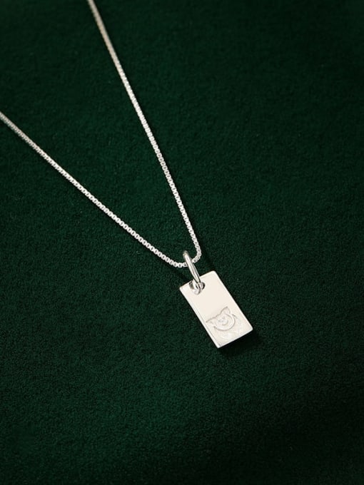 NS1081 Platinum 【 Pig 】 925 Sterling Silver Zodiac Minimalist Necklace