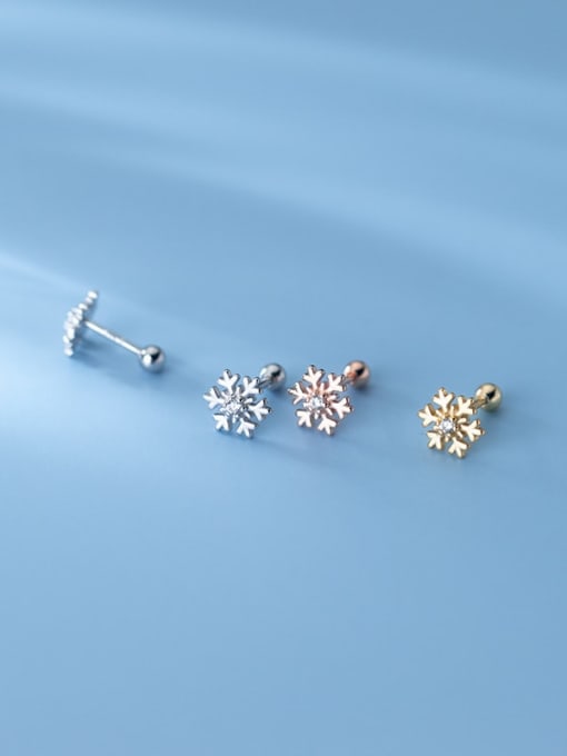 Rosh 925 Sterling Silver Flower Dainty Stud Earring 1