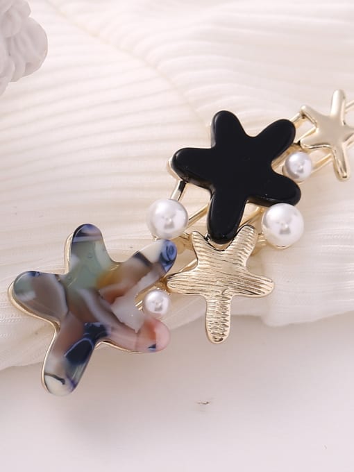 Starry blue Alloy Cellulose Acetate Minimalist Star  Hair Pin