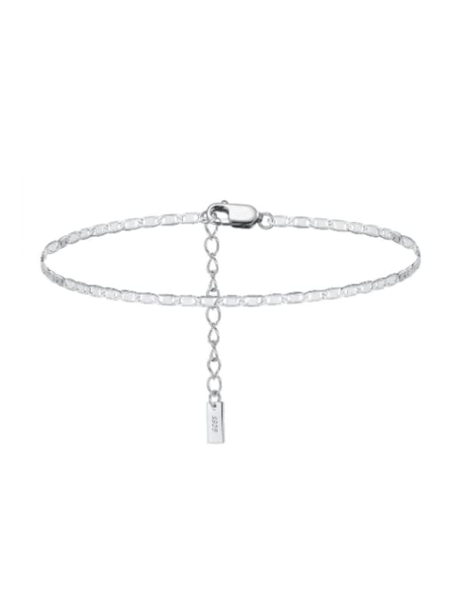 RINNTIN 925 Sterling Silver Geometric Minimalist  Anklet 4