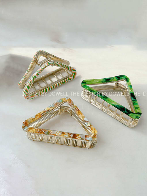 Chimera Cellulose Acetate Trend Triangle Alloy Multi Color Jaw Hair Claw 3