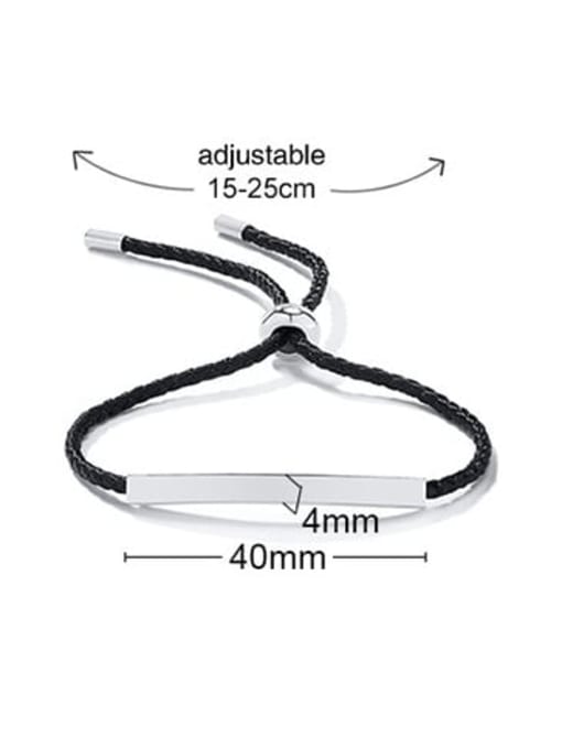 Steel bend Titanium Steel Geometric Minimalist Adjustable Bracelet