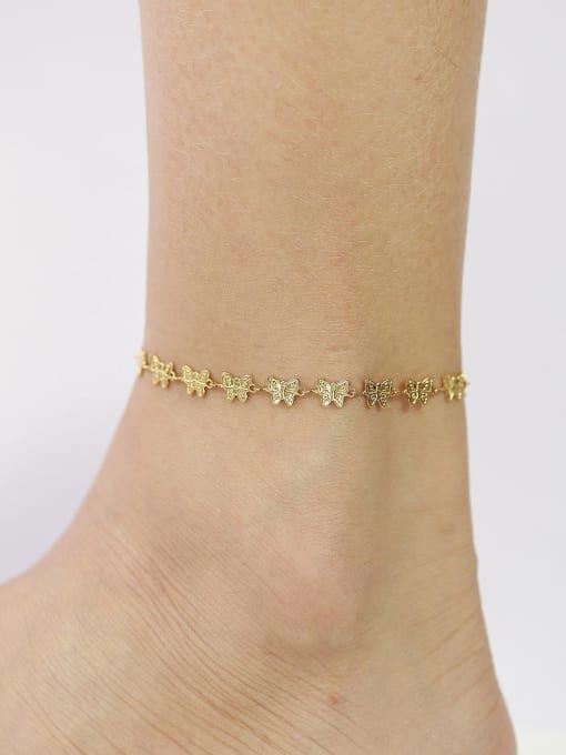 CONG Stainless steel Butterfly Vintage  Anklet 1