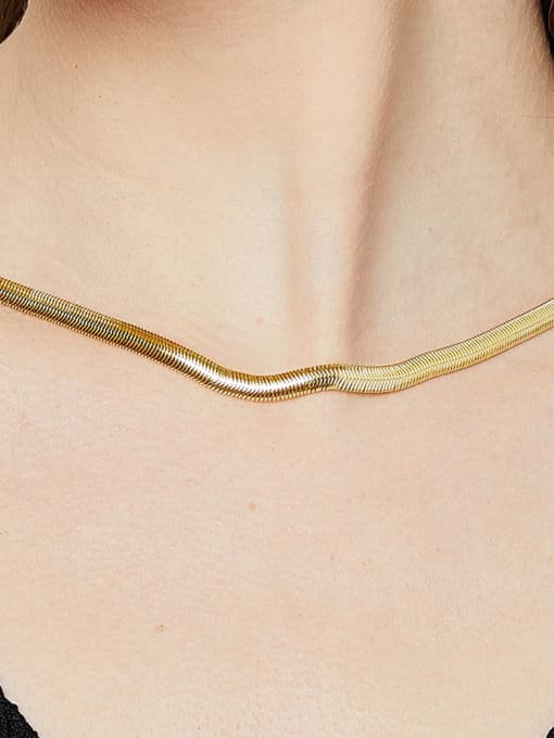 CHARME Brass Snake Vintage Snake bone chain Necklace 1