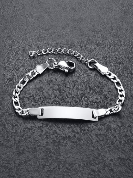 CONG Stainless steel Geometric Minimalist Link Bracelet 3