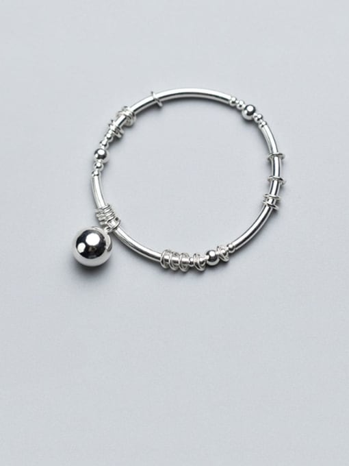 Rosh 925 Sterling SilverSimple Light Bead Bracelet