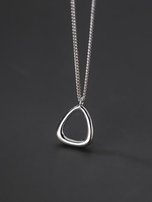 Rosh 925 Sterling Silver Triangle Minimalist Necklace 0