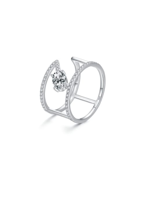 925 Sterling Silver 925 Sterling Silver Cubic Zirconia Geometric Minimalist Stackable Ring