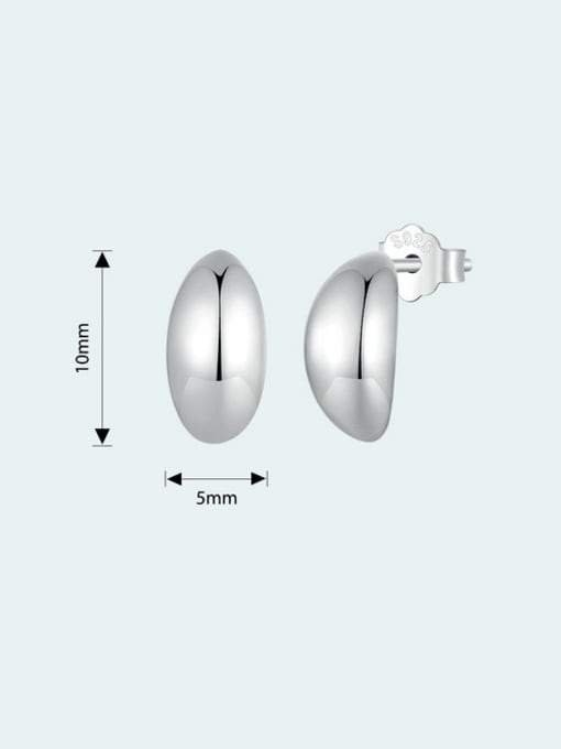 Jare 925 Sterling Silver Geometric Minimalist Stud Earring 2