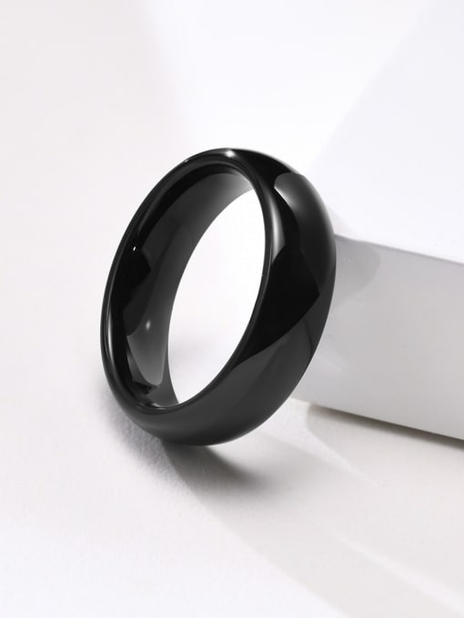CONG Titanium Steel Geometric Minimalist Band Ring 0