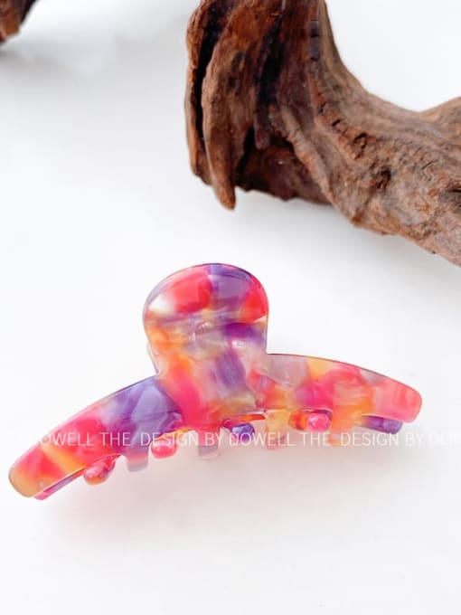 Pink purple 6cm Cellulose Acetate Trend Geometric Alloy Multi Color Jaw Hair Claw
