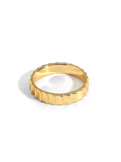 golden Brass Irregular Vintage Band Ring