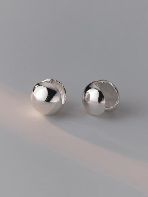 Rosh 925 Sterling Silver Round Minimalist Huggie Earring 3