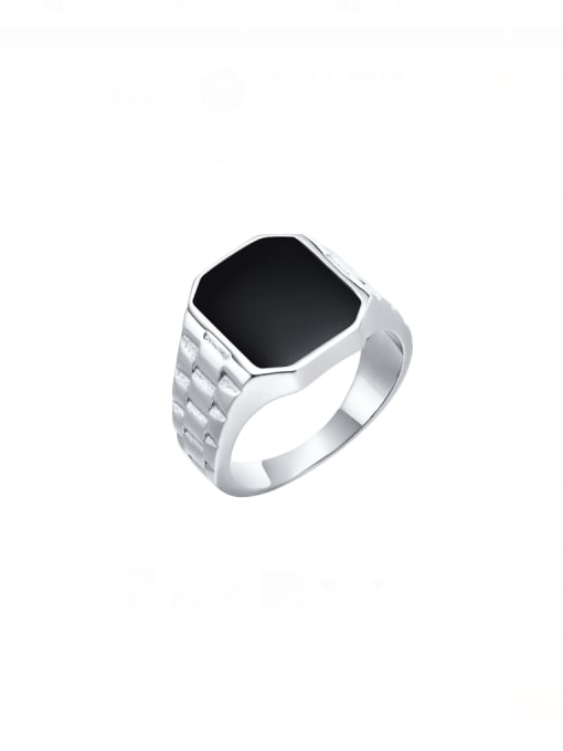 CONG Stainless steel Geometric Hip Hop Band Ring 0