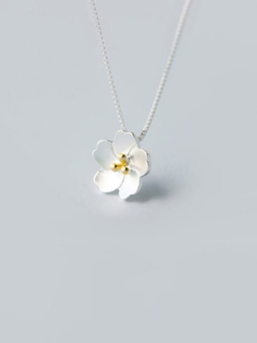 Rosh 925 Sterling Silver Flower Minimalist Necklace 3