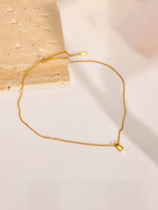 golden Stainless steel Locket Minimalist Necklace