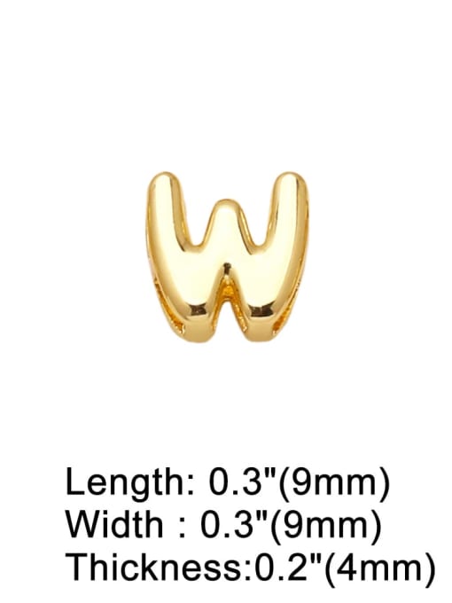 W Brass Letter Minimalist Necklace