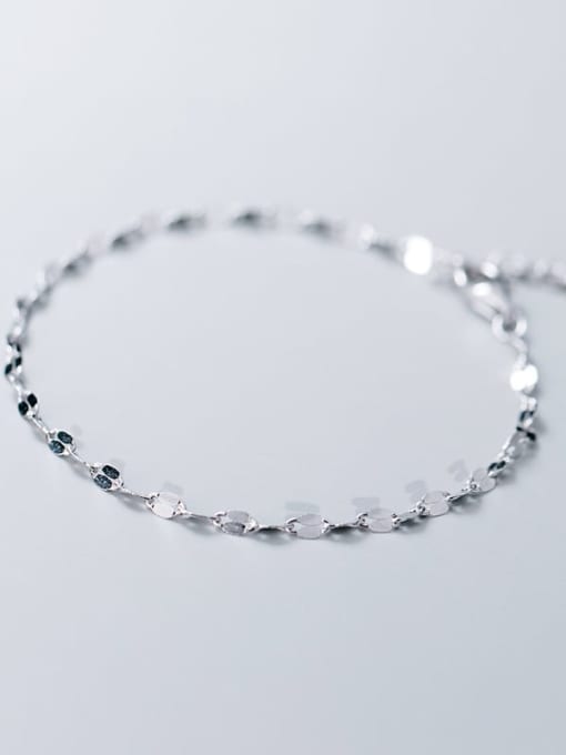 Rosh 925 sterling silver  minimalist  Chain strand bracelet 1