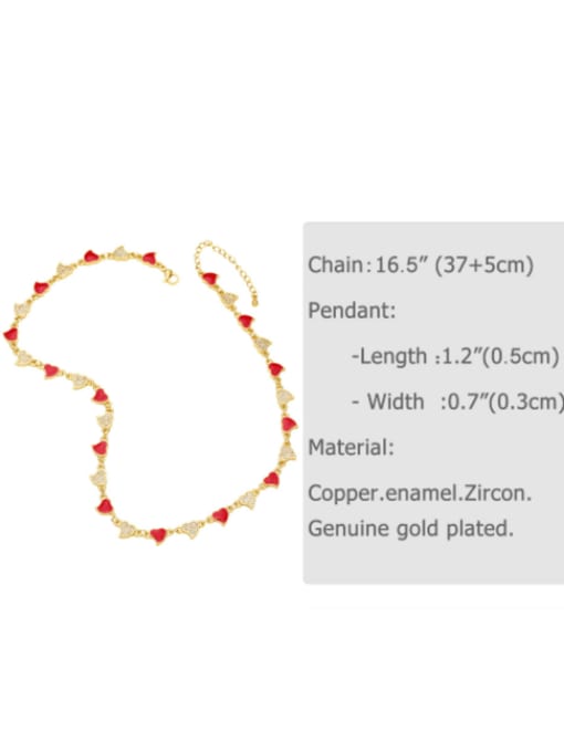 CC Brass Cubic Zirconia Heart Minimalist Necklace 4