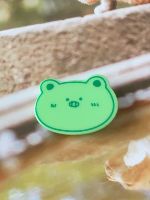 Green pig Alloy Cellulose Acetate Cute Animal Frog  Hair Barrette