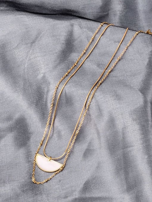 A TEEM Titanium Tassel Minimalist Multi Strand Necklace 4