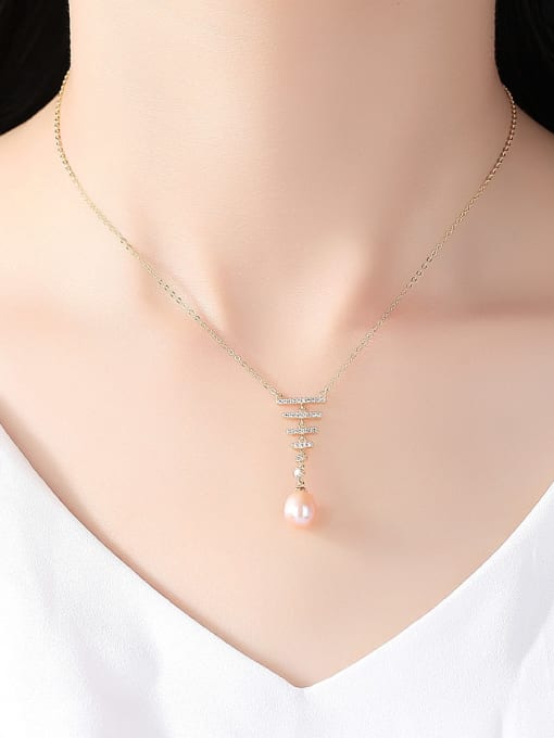 CCUI l925 Sterling Silver Freshwater Pearl  pendant Necklace 1