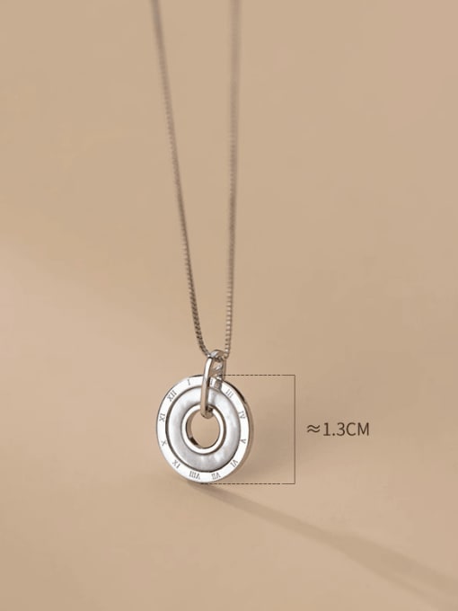 Rosh 925 Sterling Silver Shell Geometric Minimalist Necklace 4