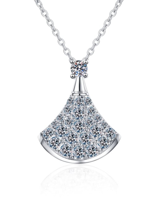 MOISS Sterling Silver  0.62 CT Moissanite   Geometric Dainty  Pendant Necklace 2