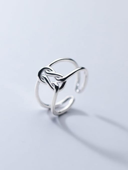 Rosh 925 Sterling Silver Bowknot Minimalist Stackable Ring 3