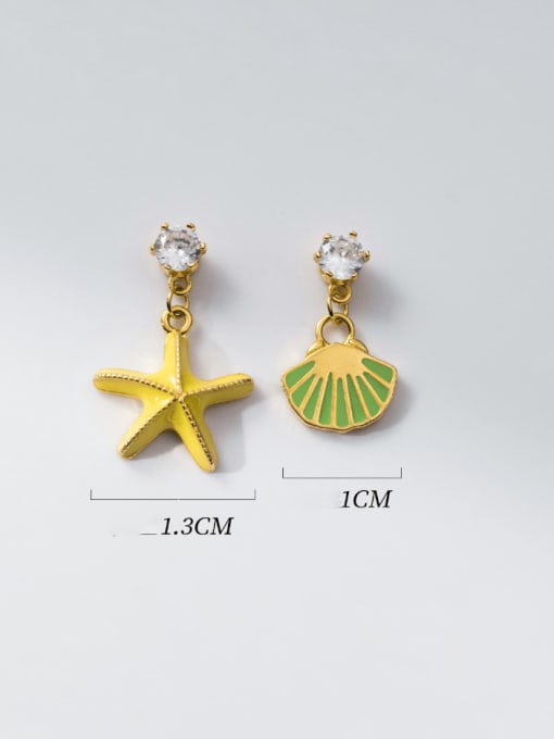Rosh 925 Sterling Silver Enamel Star Bohemia Drop Earring 3