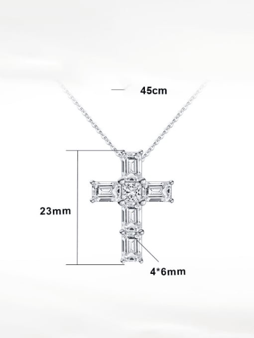 RINNTIN 925 Sterling Silver Cubic Zirconia Cross Dainty Necklace 3