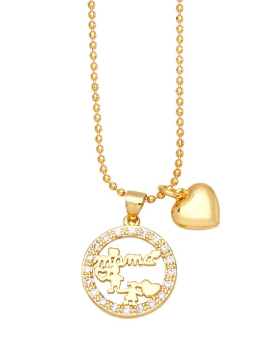 CC Brass Cubic Zirconia Letter Vintage Heart Pendant Necklace 4