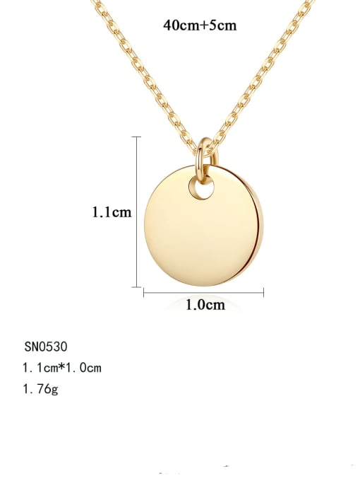 CCUI 925 sterling silver simple fashion Smooth Round Pendant Necklace 4