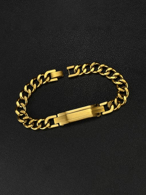 Open Sky Stainless steel Geometric Chain Hip Hop Link Bracelet 3