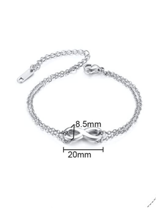CONG Titanium Steel Number Minimalist Link Bracelet 1