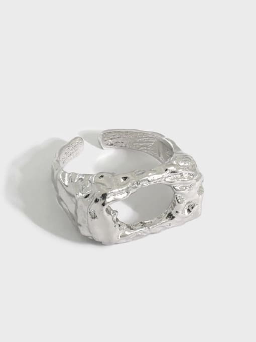 DAKA 925 Sterling Silver Geometric Vintage Band Ring 0