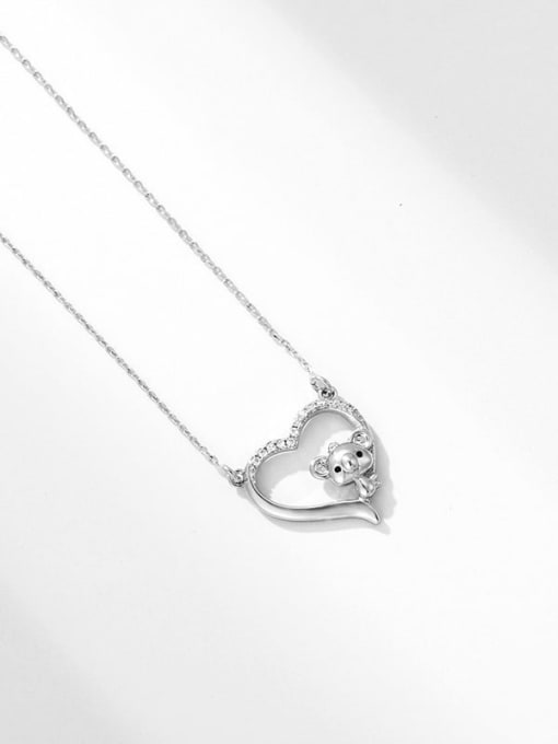 XP Alloy Cubic Zirconia Heart Dainty Necklace 1