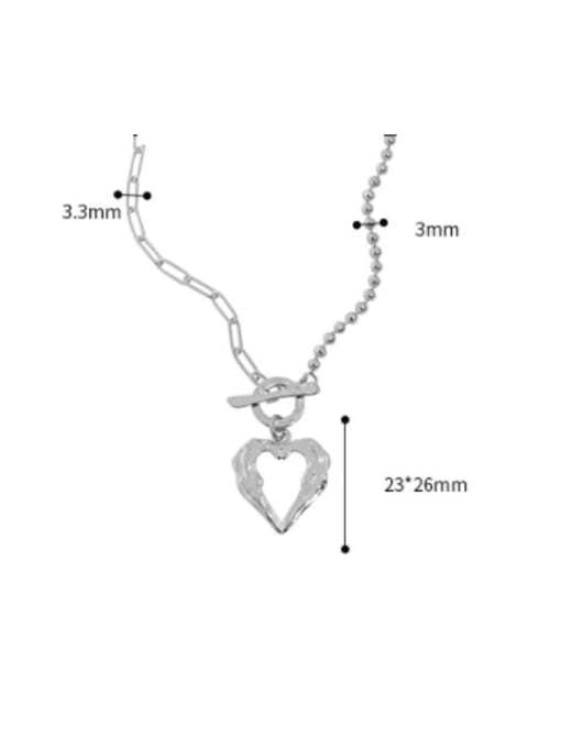 DAKA 925 Sterling Silver Hollow Heart Vintage Necklace 3