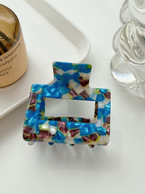 Mixed color sky blue 5cm Cellulose Acetate Trend Geometric Alloy Multi Color Jaw Hair Claw
