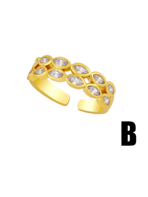 B Brass Smiley Hip Hop Band Ring