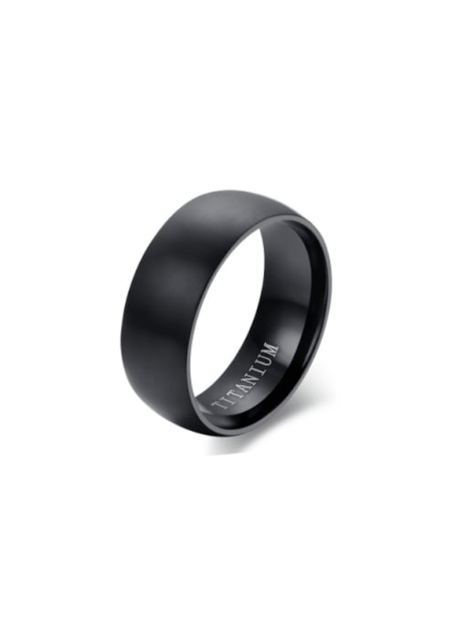CONG Titanium Steel Geometric Minimalist Band Ring