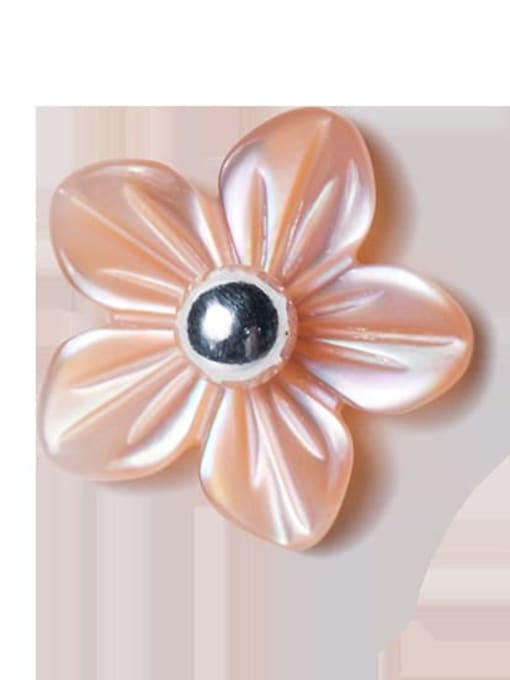 Rosh 925 Sterling Silver Shell  Minimalist  Pink Peach Earrings Two Ways Of Wearing Stud Earring 3