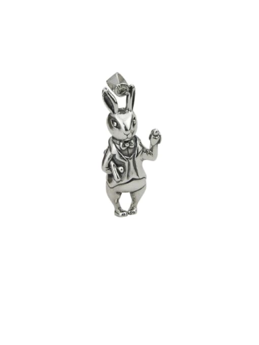 SHUI Vintage Sterling Silver With Vintage Rabbit Pendant Diy Accessories 0