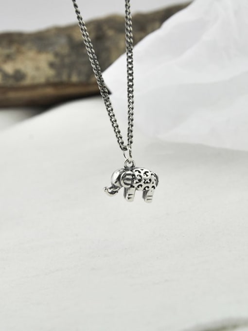 SHUI Vintage Sterling Silver With Minimalist Elephant Pendant Diy Accessories 3