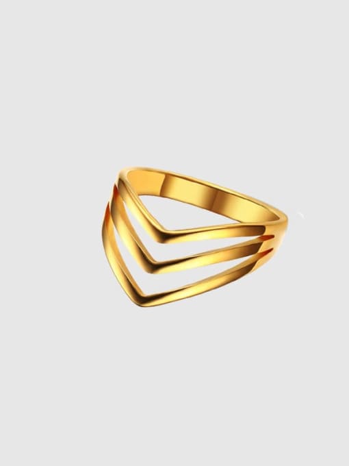 Arrow gold Stainless steel Geometric Minimalist Band Ring