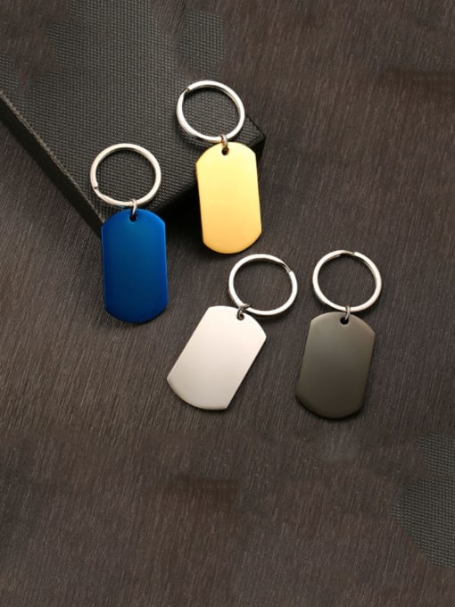 CONG Titanium steel Simple keychain 1