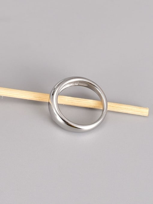 A TEEM Titanium Steel Round Minimalist Band Ring 2