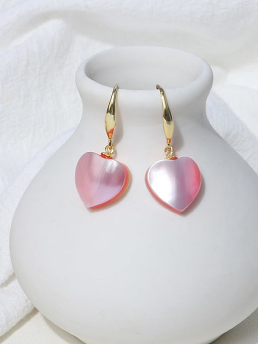 RAIN Brass Shell Minimalist Heart Earring and Necklace Set 2